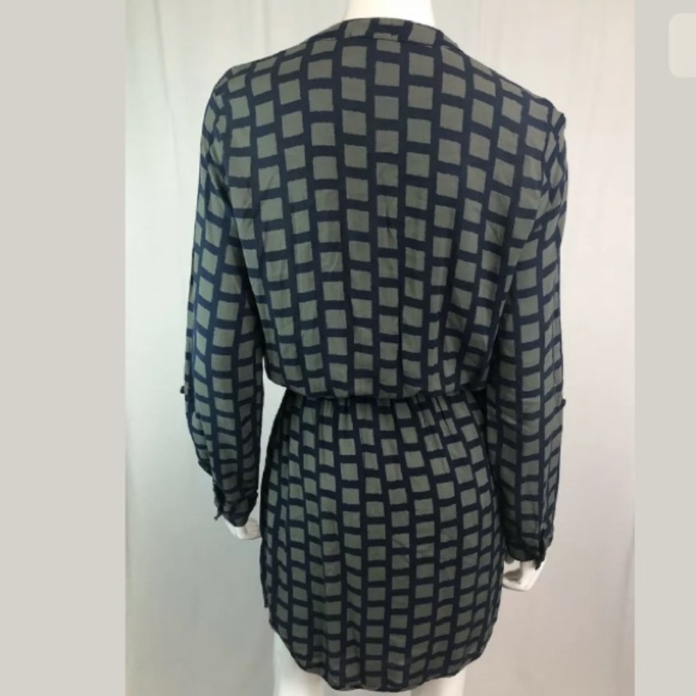 Splendid Button Drawstring Shirt Roll Sleeve Dress - image 8